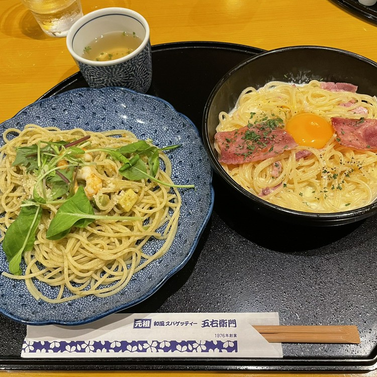 洋麺屋五右衛門 よくばりスパゲッティ 沖縄に無い店に、感激。 美味いな。