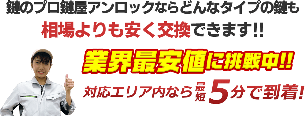 町田市の鍵屋 安い鍵交換・鍵修理なら鍵屋アンロック