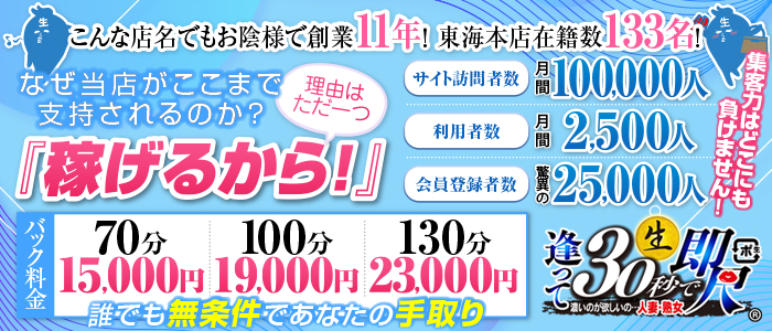 名古屋発！人妻・熟女専門の激安デリヘル|即トク奥さん・名古屋店