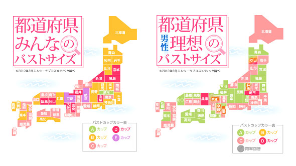 日本バストサイズ地図！全国平均の調査結果 - 夜の保健室