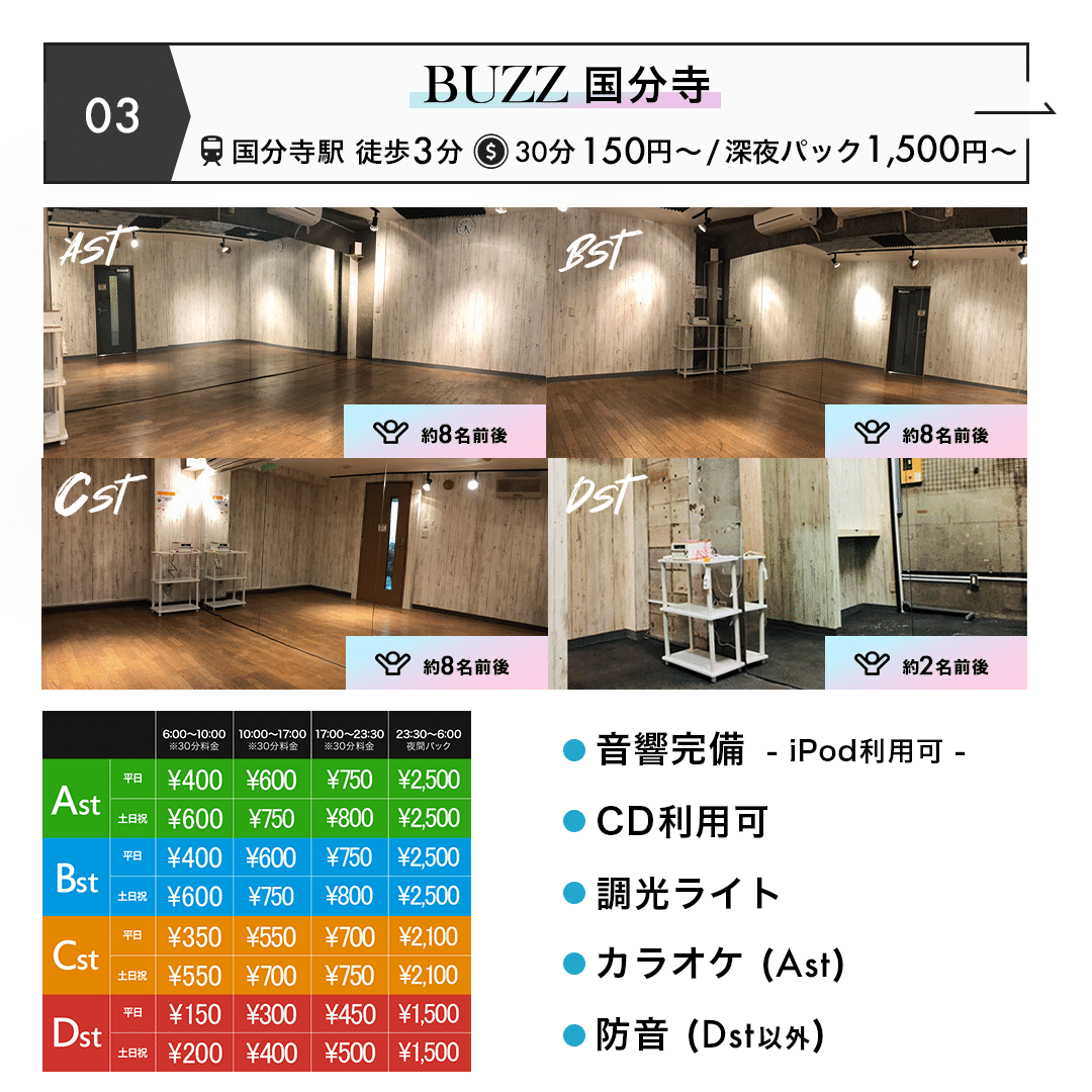 西国分寺 レンタルスタジオ STUDIO BUZZ