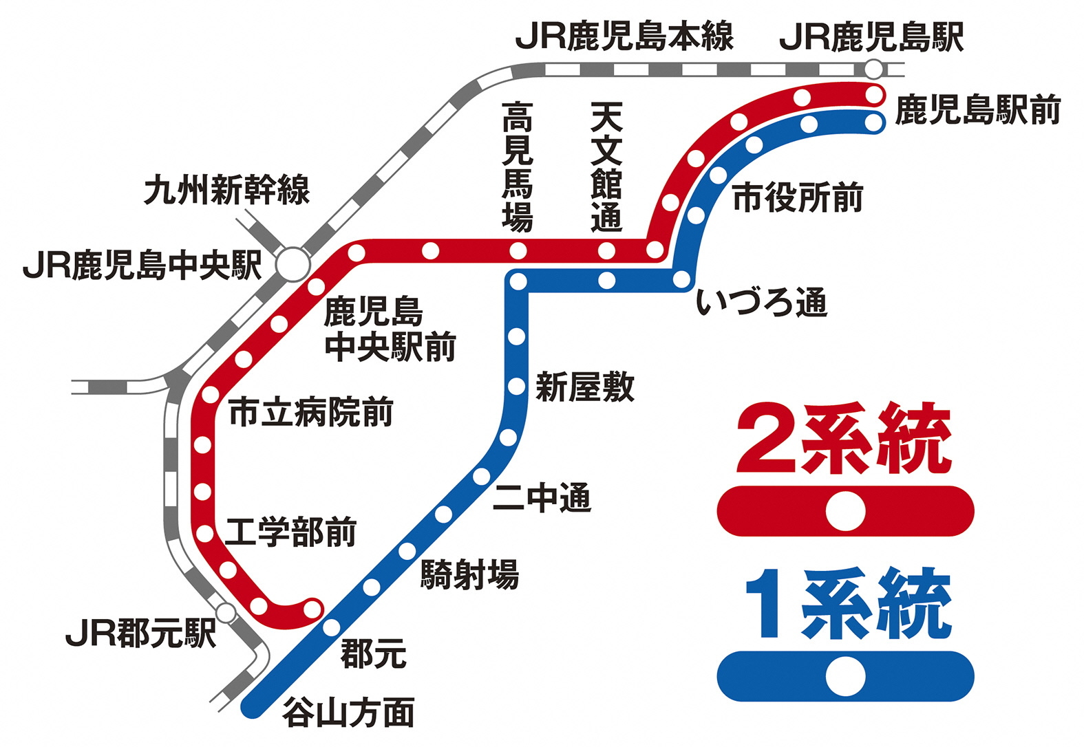 鹿児島市交通局、5/1市電ダイヤ改正 - 谷山から鹿児島中央駅へ直通便を増便 |