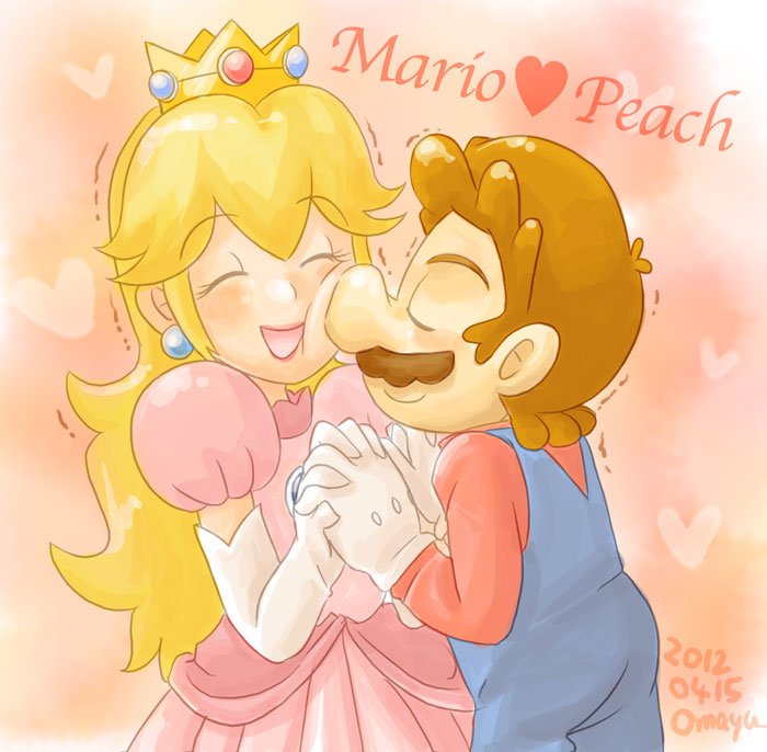 マリオとクッパ姫は幸せなキスをしてマリオＲＰＧは終了 / いぐあな編集長 さんのイラスト -