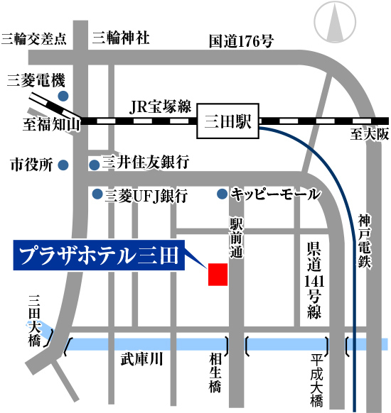 プラザホテル三田」(三田市-ホテル-〒669-1527)の地図/アクセス/地点情報 - NAVITIME