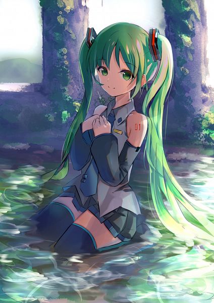 hatsune miku (vocaloid) drawn by