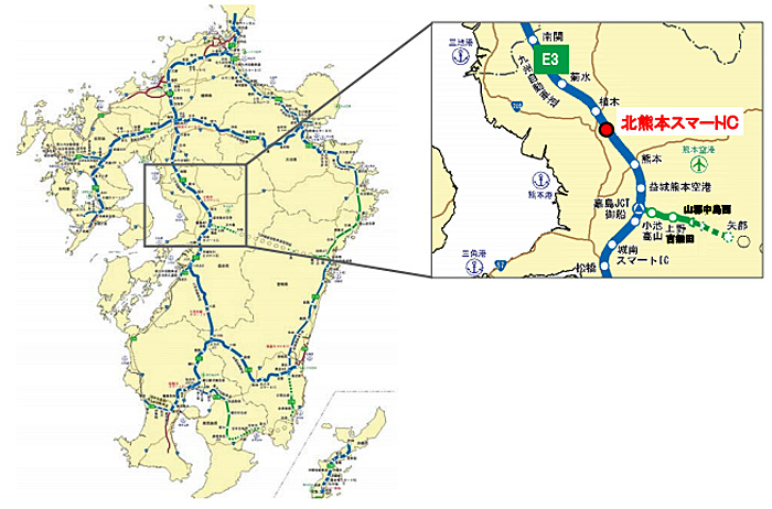 九州自動車道 北熊本スマートIC 下り