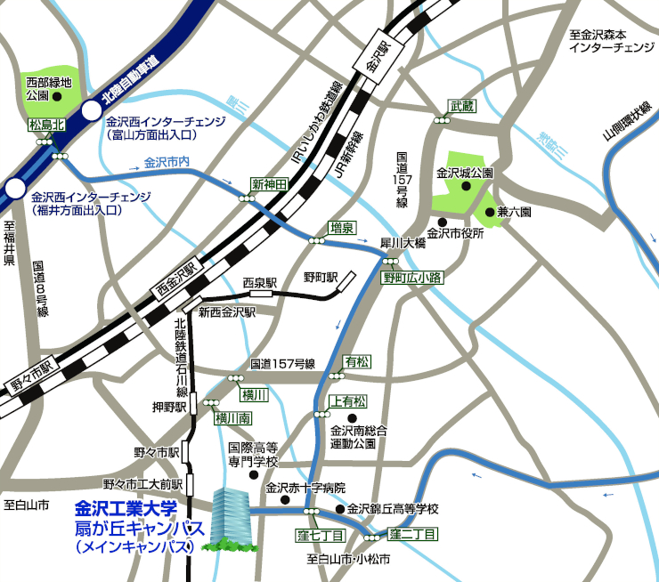 石川県野々市市本町1丁目4-40の地図 住所一覧検索｜地図マピオン