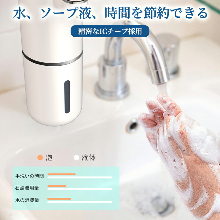 楽天市場】【時間限定！クーポンで2,080円】ソープディスペンサー 自動 泡 大容量400ML