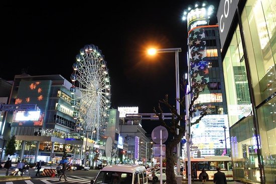 夜景空撮 名古屋 繁華街