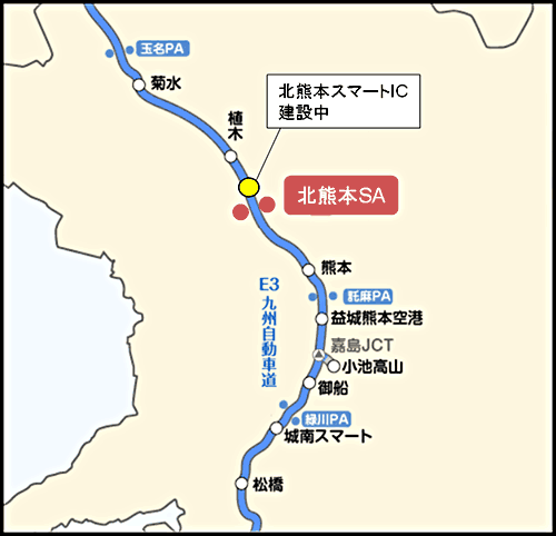 北熊本スマートＩＣ（九州自動車道）【出口（下り）】 の地図、住所、電話番号 - MapFan