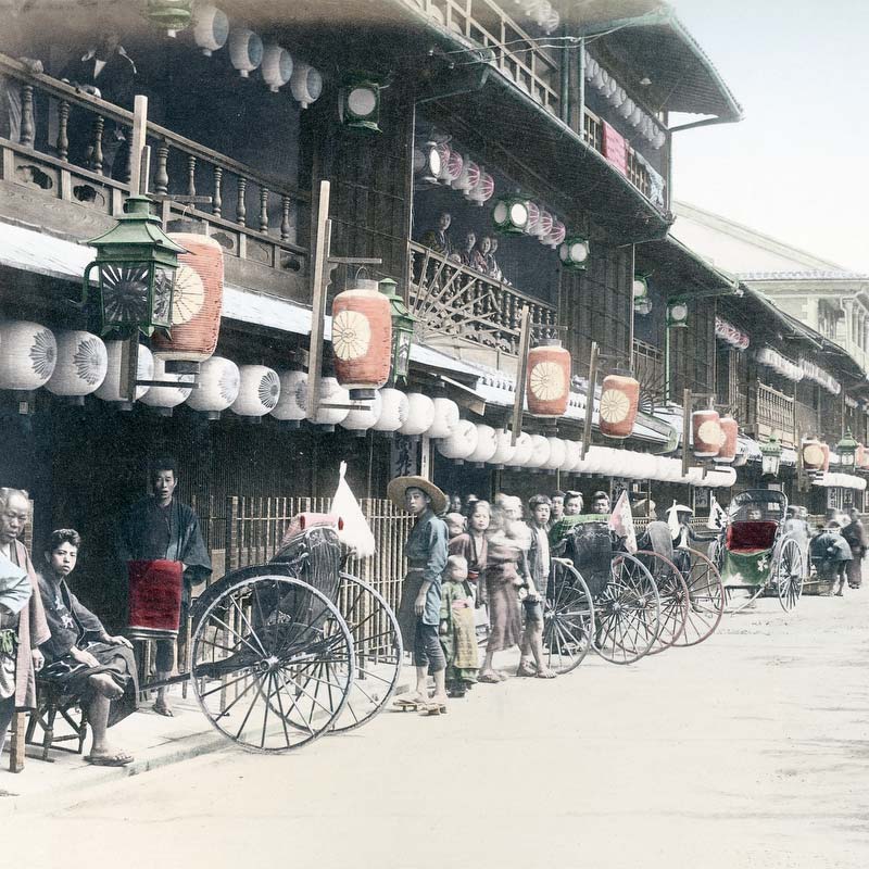 The red-light district in Osaka,